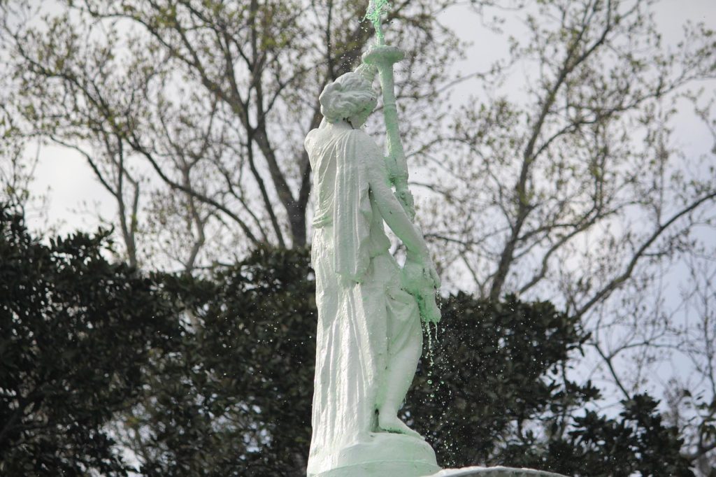 statue, marble, sculpture, stone, monument, symbol, famous, savannah, forsyth, southern, park